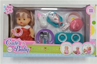 (GCC) New 14 inch female sitting doll+IC   ITEM NO.： W039117