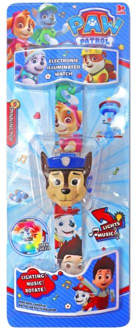 Dog Patrol 3D Head Light Music Flip Watch   ITEM NO.： W027914