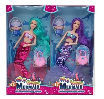 New 14 inch long hair sequined mermaid handbag with two mixed designs   ITEM NO.： W033753