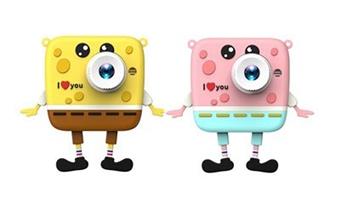 D10 SpongeBob SquarePants Silicone Case Children's Camera Simulation Cartoon Digital Camera DSLR Pu Qing 2.0-inch Single Camera 300000 Pixel (including built-in lithium battery)   ITEM NO.： W029230