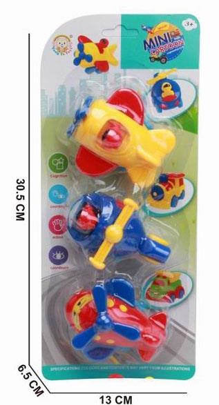 Warrior Cartoon Aircraft 3-Piece Set (CPC)   ITEM NO.： W023621