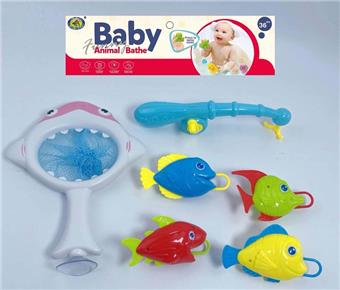 (Bathroom Shark Net Fishing with Light Little Cute Fish Series Single)   ITEM NO.： W035074
