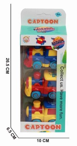 Warrior Cartoon Train Set of 3 (CPC)   ITEM NO.： W023622