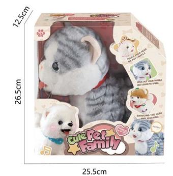 Electric plush pet kitten   ITEM NO.： W034646