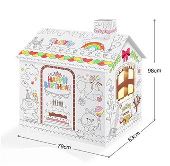 Birthday DIY Graffiti Cardboard House GCC   ITEM NO.： W024901