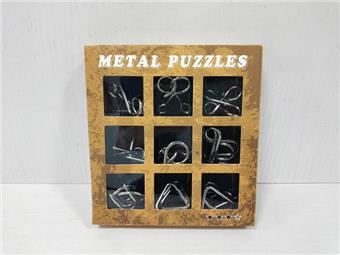 Metal Intelligence Ring Release Nine Chain Metal PUZZLES Stress Relieving Toy   ITEM NO.： W023718