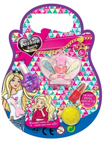 Little Crown cosmetics group girls dress up as homemakers, children's makeup play eye shadow   ITEM NO.： W039706
