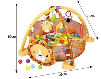 Lion Baby Fitness Stand Fence Game Pool with 30 Ocean Balls   ITEM NO.： W020606