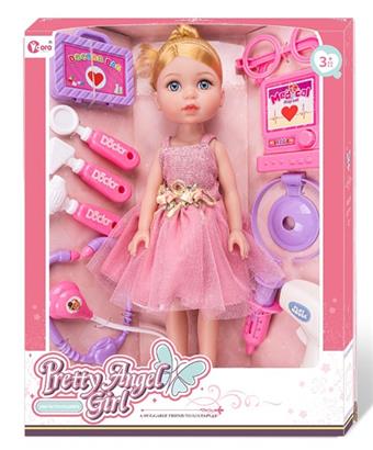 14 inch full vinyl beautiful girl medical kit set   ITEM NO.： W019682