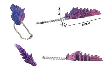 3D Small Bone Dragon Keychain (2 color mixed)   ITEM NO.： W030049