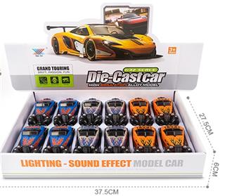 1: 32 alloy car convertible vintage car, door opening rebound, lighting and music (set of 12)   ITEM NO.： W033684