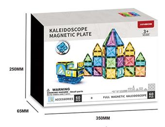 Kaleidoscope diamond patterned color window magnetic sheet 60+60pcs   ITEM NO.： W027070