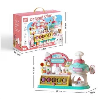 Cute Rabbit Ice Cream Shop DIY Clay Set Candy Set   ITEM NO.： W024351