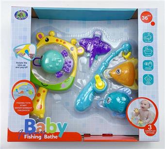 (Bathroom toy with light, cute fish series single item)   ITEM NO.： W035139