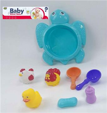 (Bathroom toy small turtle bowl farm 2 mixed)   ITEM NO.： W035148