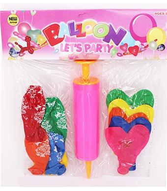 2 types of 10 balloons+1 absorbent pump   ITEM NO.： W027493