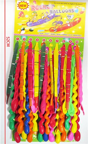 40 long balloons mixed together   ITEM NO.： W034834