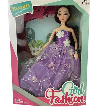 New 11.5-inch solid body wedding dress with 3D real eyes and long hair Barbie with necklace and wristband accessories   ITEM NO.： W033492