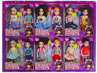 5-inch male and female dolls with balloons (set of 12)   ITEM NO.： W027792