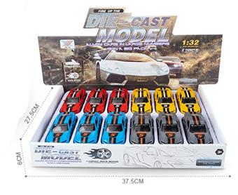 1: 32 alloy car model Bumblebee racing door opening rebound (set of 12)   ITEM NO.： W033681