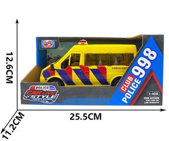 4-door inertia light car (yellow)   ITEM NO.： W033978