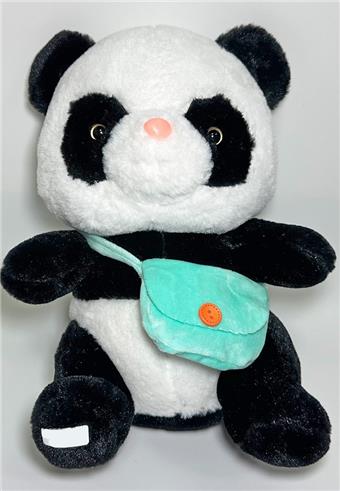 34CM shoulder bag panda plush toy doll   ITEM NO.： W021768