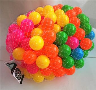 200 Five Color 6cm Amusement Balls   ITEM NO.： W037632