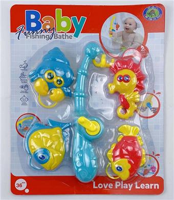 (Bathroom toy with light, cute fish series single item)   ITEM NO.： W035279