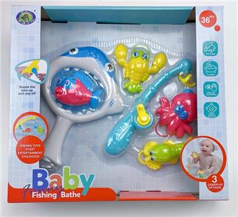 (Bathroom toy with light, cute fish series single item)   ITEM NO.： W035065
