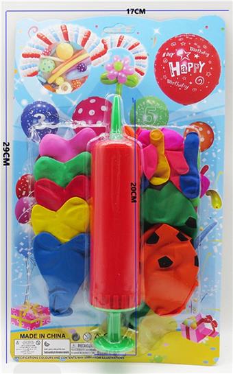 3 mixed 30 balloons+1 pump   ITEM NO.： W027177