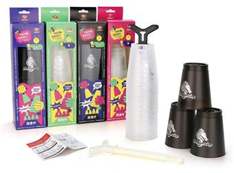 Standard Magic Stacked Cup (Black and White 2-Color Ribbon Storage Rod)   ITEM NO.： W035454