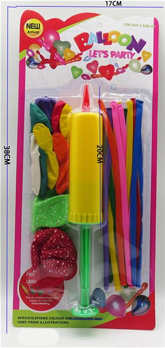 3 mixed 20 balloons+1 pump   ITEM NO.： W027181
