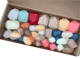 36 colorful stacked stone toys   ITEM NO.： W020750