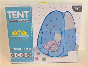 Star Blue Toy Ball Pool Tent with 100 Balls   ITEM NO.： W040191
