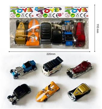 7.5cm Sliding Wind and Fire Wheel Alloy Car with 6 Mixed Models   ITEM NO.： W026470