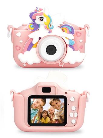 Pink Rainbow Horse Children's Camera HD Dual Camera Mini Camera Camera Simulation Cartoon Digital Camera   ITEM NO.： W028257