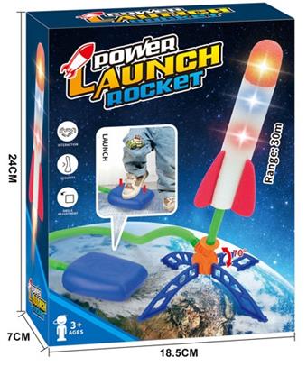 Children step on rocket launchers without lights (English packaging)   ITEM NO.： W024471