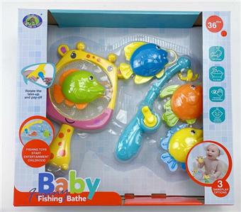 (Bathroom toy with light, cute fish series single item)   ITEM NO.： W035288
