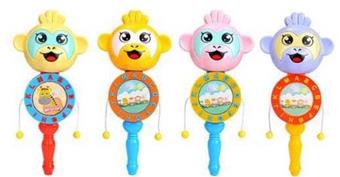 Ringing drum cartoon monkey+whistle   ITEM NO.： W037013