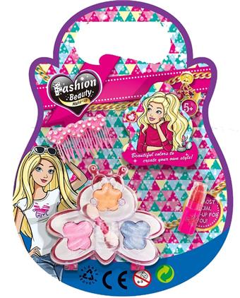 Little Bee Cosmetics Group Girl Dresses up as a Homemaker Children's Makeup Play eye shadow   ITEM NO.： W039697