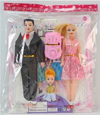 11 inch 30cm 5-joint empty Barbie+empty men's doll+3-inch doll for a family of three+camera   ITEM NO.： W028312