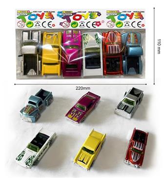 7.5cm Sliding Wind and Fire Wheel Alloy Car with 6 Mixed Models   ITEM NO.： W026471