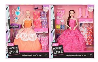 New high-end box 11.5 inch solid Barbie hanging skirt shoes with vacuum formed accessories and magic wand mixed in 2 styles   ITEM NO.： W033327
