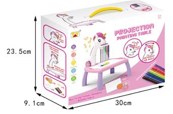 Music Projection Writing Learning Desk (Big Unicorn)   ITEM NO.： W040829