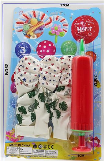 2 types of mixed 12 balloons+1 pump   ITEM NO.： W027172