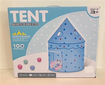 Star blue yurt toy tent with 100 balls   ITEM NO.： W040188