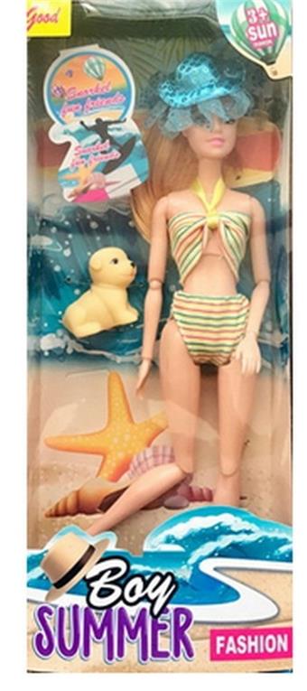 11.5-inch full body summer swimsuit Barbie with puppy   ITEM NO.： W033420