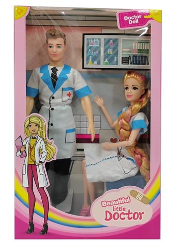 11.5-inch live action doctor man and 11.5-inch nurse Barbie 2 pieces per box   ITEM NO.： W033228