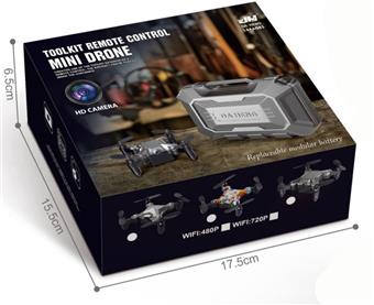 2.4G remote control toolbox mini quadcopter (high-definition camera WIFI 300000 pixels) flat titanium gray+UV   ITEM NO.： W034461