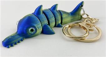 9CM Shark Keychain Gold Ring   ITEM NO.： W025076